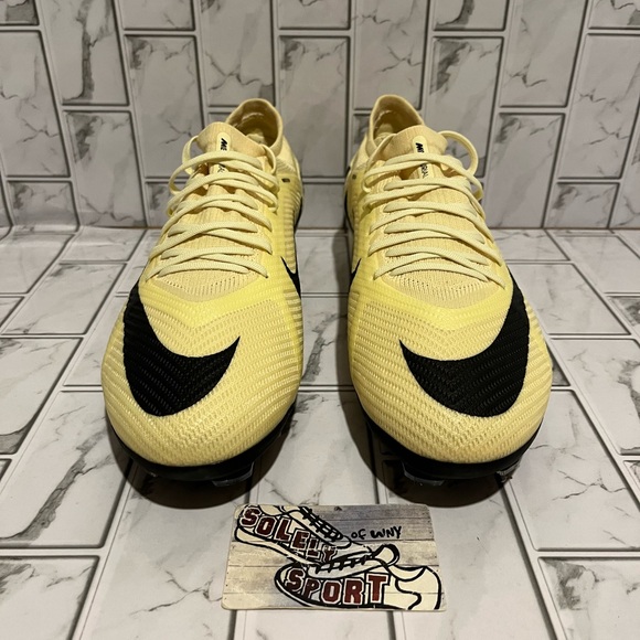 New Nike Zoom Vapor 15 Pro FG Soccer Cleats Black Lemonade Yellow Mens Sizes - Picture 6 of 13